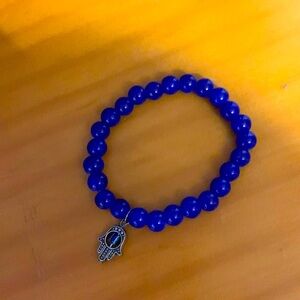 Blue charm bracelet